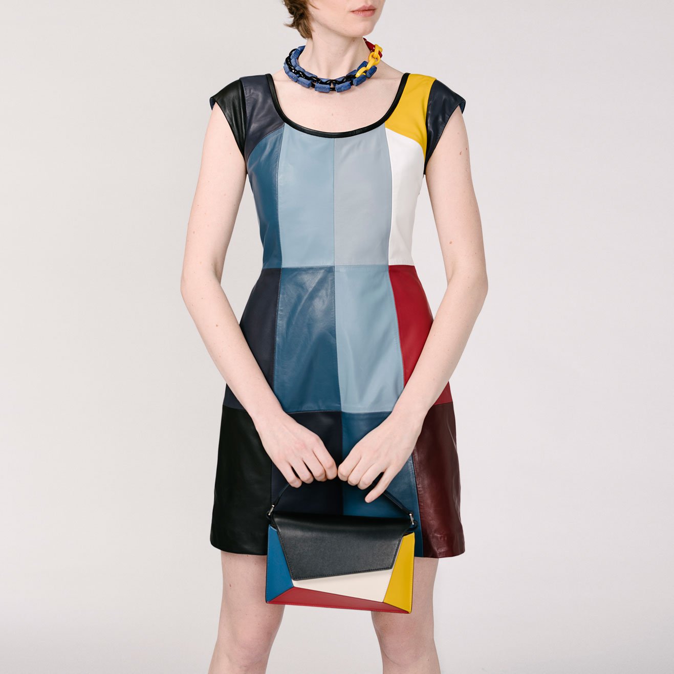 Rei Open Neck Dress - Multicolor
