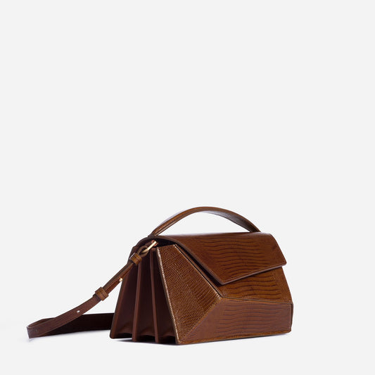 Small Naomi - Lizard Effect Brown